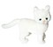 Snowball - Auswella White Standing Plush Cat (10 Inches Tall, 12 Inches Long)